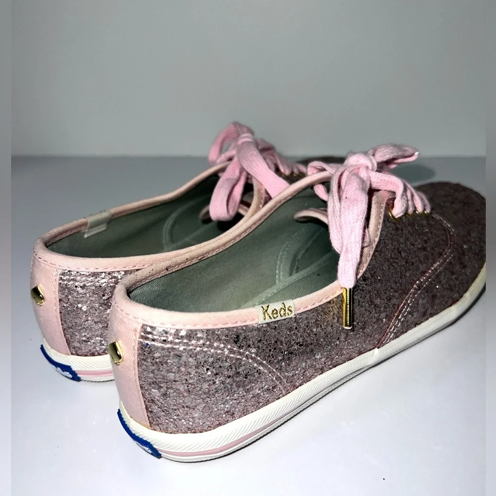Keds Kate Spade New York Champion Pink lavender Glitter Sneakers Keds sz‎ 7